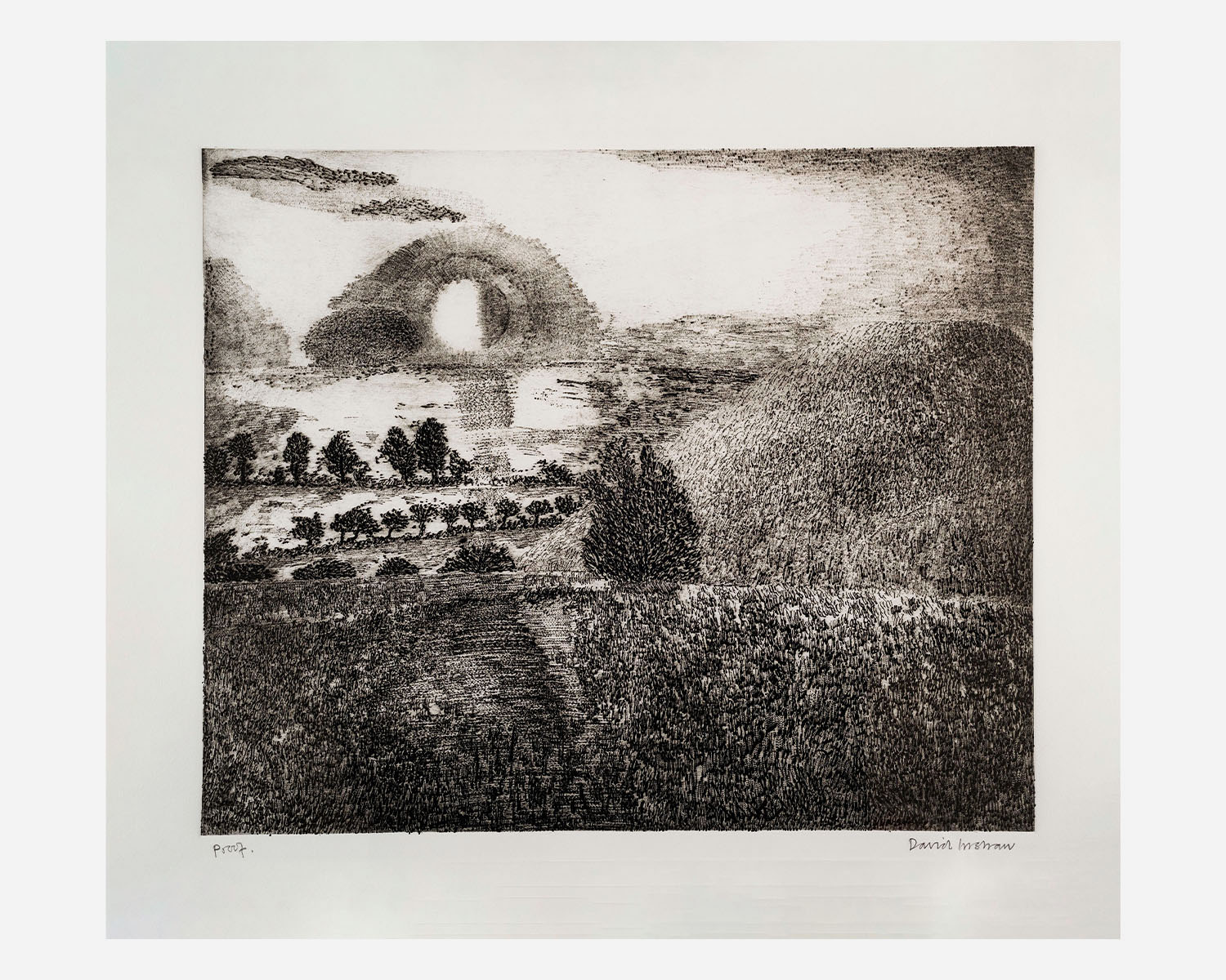Silbury Hill and Landscape Monochrome - Image 1