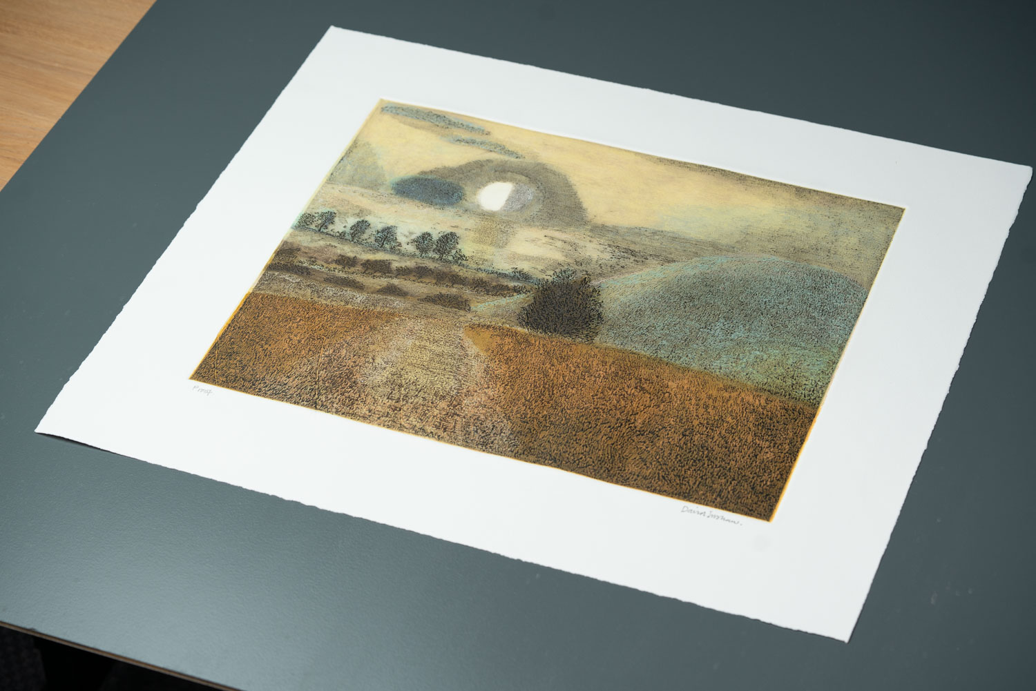 Silbury Hill Landscape Coloured 01 - Image 2