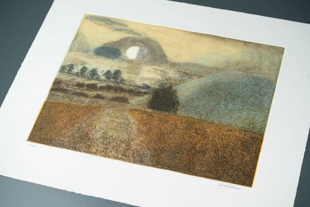 Silbury Hill Landscape Coloured 01